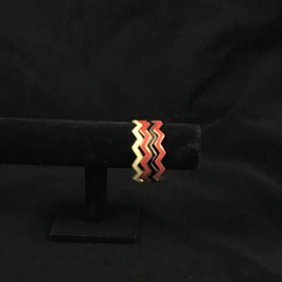 Stacking Chevron Enamel Bangle Bracelets - Picture 1 of 5
